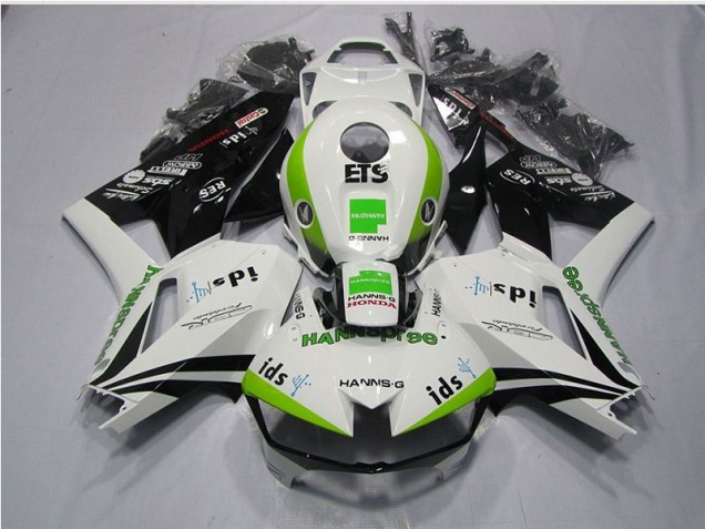 Weiß Grün Hannspree ETS CBR 600 RR 2013-2021 Verkleidungen