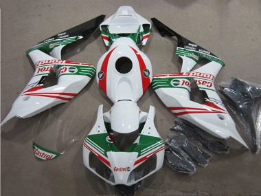 Weiß Grün Rot Castrol CBR 1000 RR 2006-2007 Verkleidungen