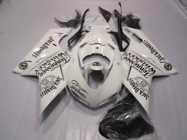 Weiß Jack Daniels Ducati 1098 2007-2014 Verkleidungen