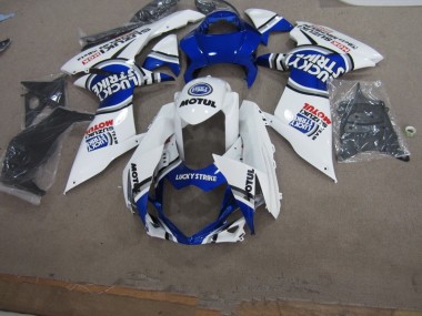 Weiß Lucky Strike Motul GSXR 750 K11 2011-2024 Verkleidungen