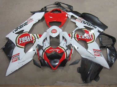 Weiß Lucky Strike Rot Motul GSXR 1000 K5 2005-2006 Verkleidung