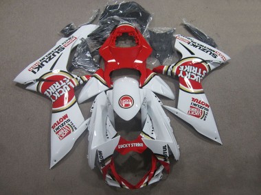 Weiß Lucky Strike Rot Motul GSXR 600 K11 2011-2024 Verkleidungen