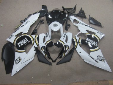 Weiß Lucky Strike Schwarz Motul GSXR 1000 K5 2005-2006 Verkleidungen