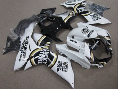 Weiß Lucky Strike Schwarz Motul GSXR 600 K11 2011-2024 Verkleidung