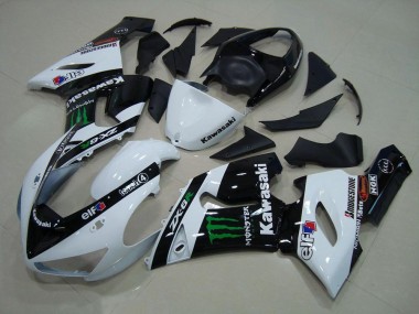 Weiß Monster ZX6R 2005-2006 Verkleidungen