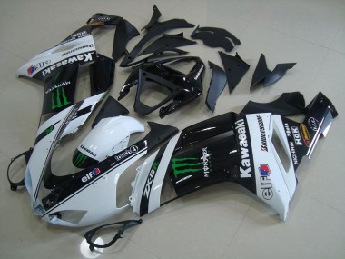 Weiß Monster ZX6R 2007-2008 Verkleidungen