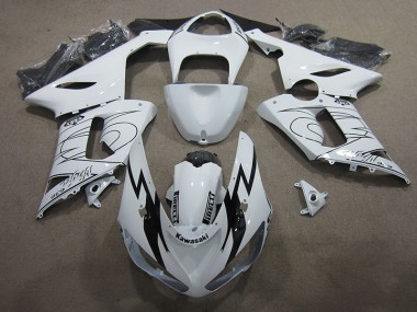 Weiß Ninja 636 ZX6R 2005-2006 Verkleidungen