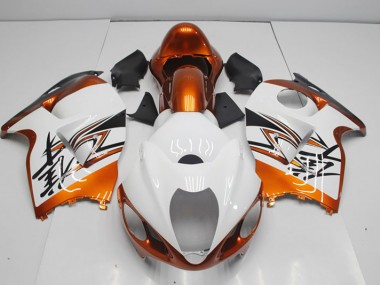 Weiß Orange GSXR 1300 Hayabusa 1996-2007 Verkleidungen