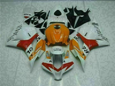 Weiß Orange Repsol CBR 600 RR 2009-2012 Verkleidungen