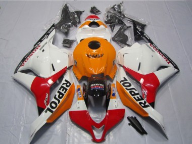 Weiß Orange Schwarz Repsol CBR 600 RR 2009-2012 Verkleidungen