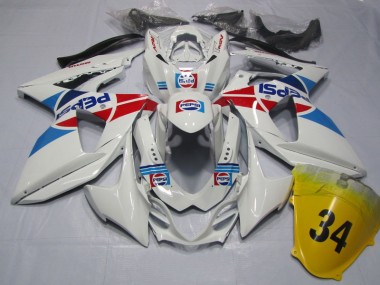 Weiß Pepsi 34 GSXR 1000 K9 2009-2016 Verkleidungen