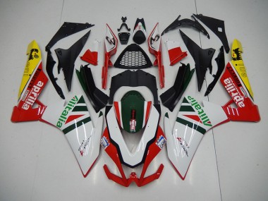 Weiß Rot Alitalia RSV4 2009-2015 Verkleidungen