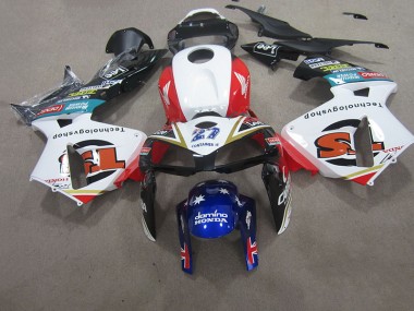 Weiß Rot Blau CBR 600 RR 2007-2008 Verkleidungen