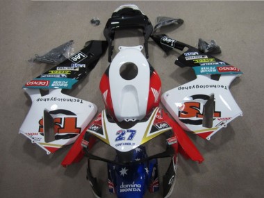 Weiß Rot Blau Lee 27 CBR 600 RR 2005-2006 Verkleidungen