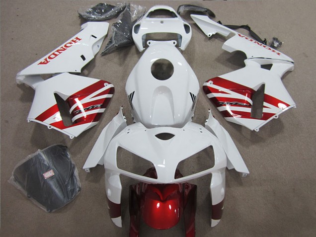 Weiß Rot CBR 600 RR 2005-2006 Verkleidungen