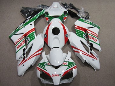 Weiß Rot Castrol CBR 1000 RR 2004-2005 Verkleidungen