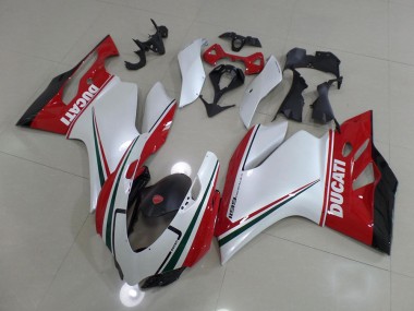 Weiß Rot Ducati 1199 2011-2014 Verkleidung