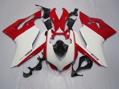 Weiß Rot Ducati 1199 2011-2014 Vollverkleidung