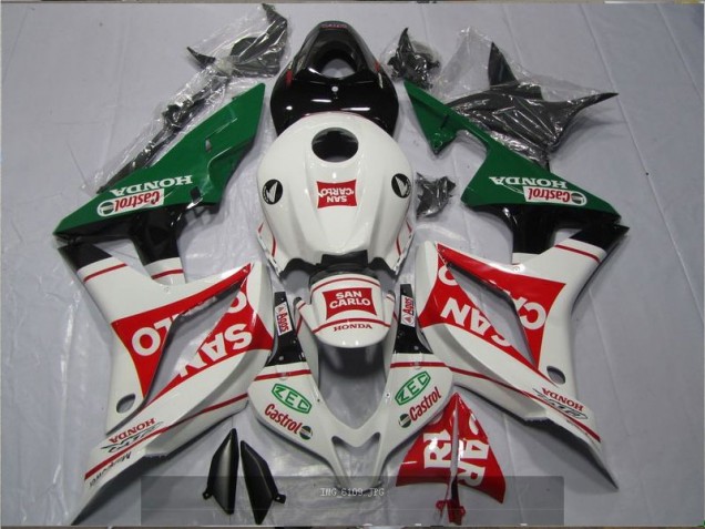 Weiß Rot Grün San Carlo Castrol CBR 600 RR 2007-2008 Verkleidungen Weiß Rot Grün San Carlo Castrol CBR 600 RR 2007-2008 Verkleidungen