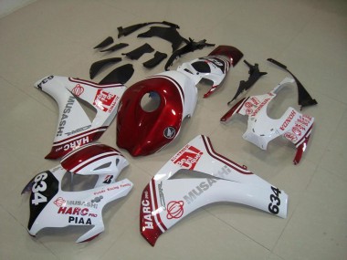 Weiß Rot HARC Pro PIAA 634 CBR 1000 RR 2008-2011 Verkleidungen