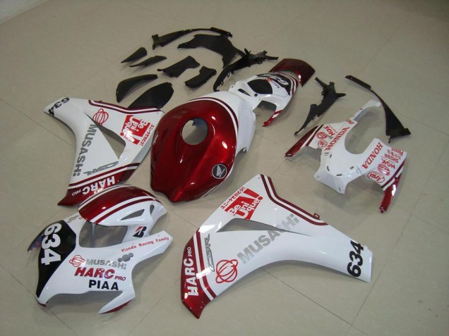 Weiß Rot HARC Pro PIAA 634 CBR 1000 RR 2008-2011 Verkleidungen Weiß Rot HARC Pro PIAA 634 CBR 1000 RR 2008-2011 Verkleidungen