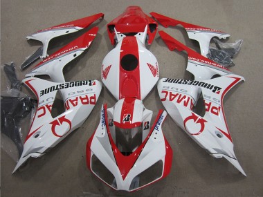 Weiß Rot PRAMAC CBR 1000 RR 2006-2007 Verkleidungen