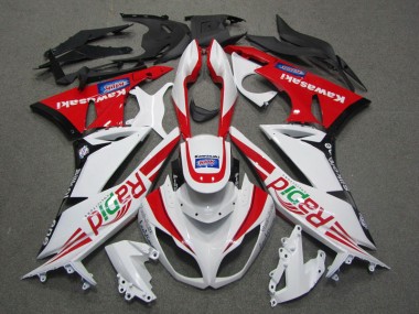 Weiß Rot Rapid ZX6R 2009-2012 Verkleidungen
