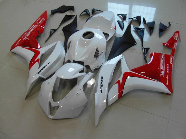 Weiß Rot Rennen Version CBR 600 RR 2007-2008 Verkleidungen Weiß Rot Rennen Version CBR 600 RR 2007-2008 Verkleidungen