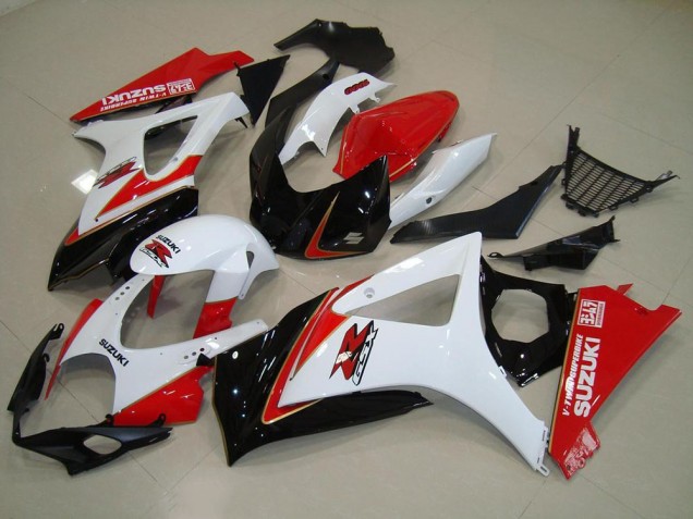 Weiß Rot Schwarz GSXR 1000 K7 2007-2008 Verkleidungen Weiß Rot Schwarz GSXR 1000 K7 2007-2008 Verkleidungen