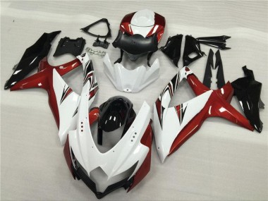 Weiß Rot Schwarz GSXR 600 / 750 K8 2008-2010 Verkleidungen
