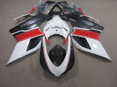 Weiß Rot Schwarz Marvic Ducati 848 2007-2014 Verkleidungen
