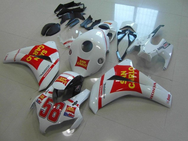 Weiß San Carlo CBR 1000 RR 2008-2011 Verkleidungen Weiß San Carlo CBR 1000 RR 2008-2011 Verkleidungen