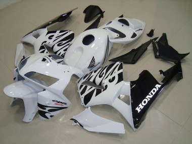Weiß Schwarz CBR 600 RR 2005-2006 Verkleidungen