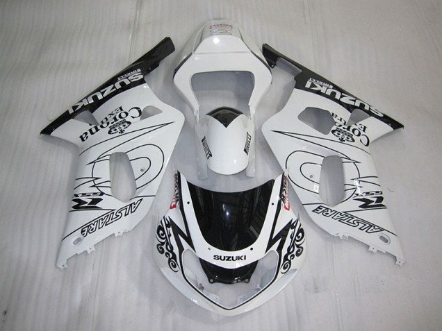 Weiß Schwarz Corona Extra GSXR 600 K1 K2 K3 2001-2003 Verkleidungen Weiß Schwarz Corona Extra GSXR 600 K1 K2 K3 2001-2003 Verkleidungen
