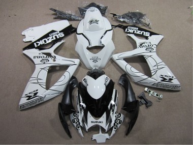 Weiß Schwarz Corona Extra GSXR 600 K6 2006-2007 Verkleidungen
