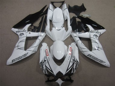 Weiß Schwarz Corona Extra Motul GSXR 600 K8 2008-2010 Verkleidungen