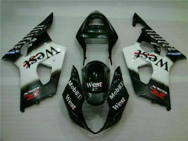 Weiß Schwarz GSXR 1000 K3 2003-2004 Verkleidung Weiß Schwarz GSXR 1000 K3 2003-2004 Verkleidung