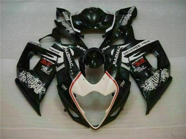 Weiß Schwarz GSXR 1000 K5 2005-2006 Verkleidung
