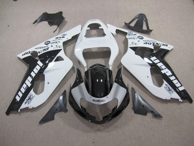 Weiß Schwarz GSXR 600 K1 K2 K3 2001-2003 Verkleidungen