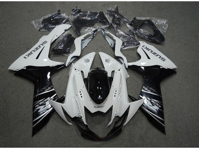 Weiß Schwarz GSXR 600 K11 2011-2024 Verkleidungen Weiß Schwarz GSXR 600 K11 2011-2024 Verkleidungen
