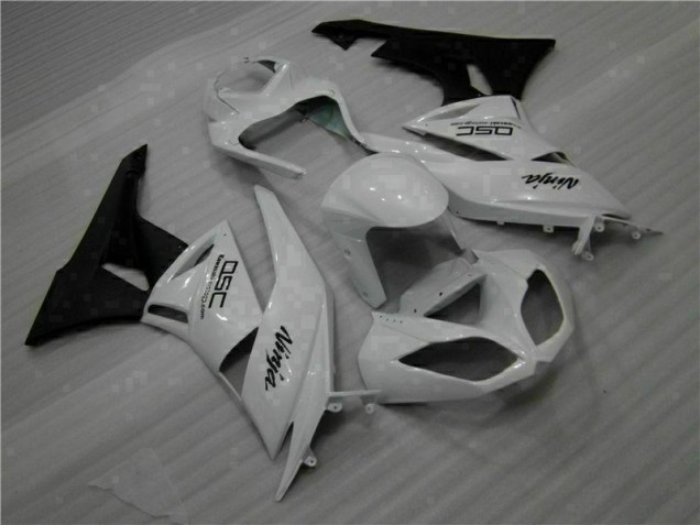 Weiß Schwarz Ninja ZX6R 2009-2012 Verkleidungen Weiß Schwarz Ninja ZX6R 2009-2012 Verkleidungen