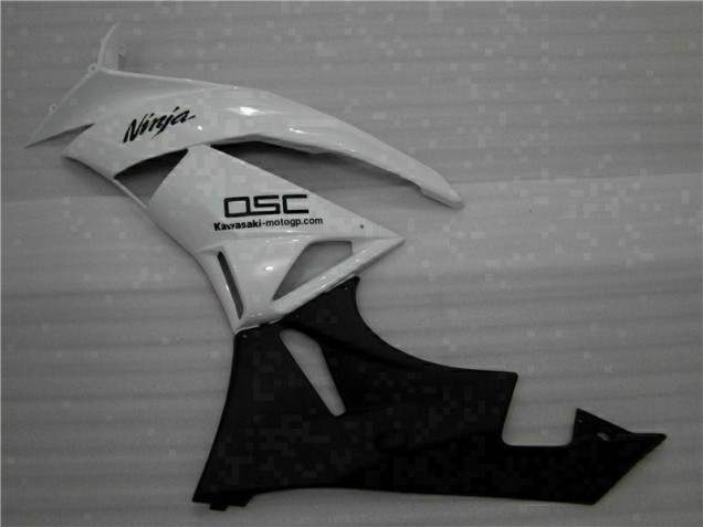 Weiß Schwarz Ninja ZX6R 2009-2012 Verkleidungen Weiß Schwarz Ninja ZX6R 2009-2012 Verkleidungen