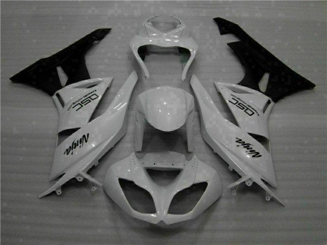 Weiß Schwarz Ninja ZX6R 2009-2012 Verkleidungen Weiß Schwarz Ninja ZX6R 2009-2012 Verkleidungen