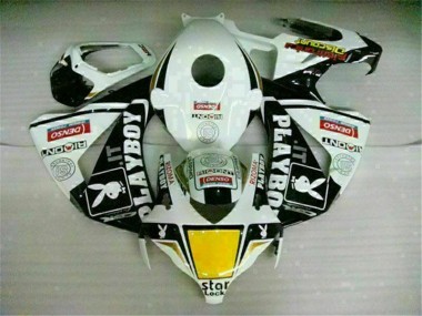 Weiß Schwarz Playboy CBR 1000 RR 2008-2011 Verkleidung