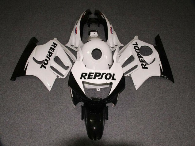 Weiß Schwarz Repsol CBR 600 F3 1995-1998 Verkleidungen Weiß Schwarz Repsol CBR 600 F3 1995-1998 Verkleidungen