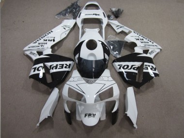Weiß Schwarz Repsol CBR 600 RR 2003-2004 Verkleidungen