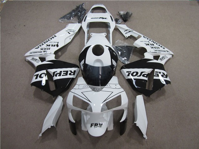 Weiß Schwarz Repsol CBR 600 RR 2005-2006 Verkleidungen