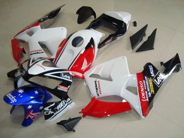 Weiß Schwarz Rot Lee CBR 600 RR 2003-2004 Verkleidungen