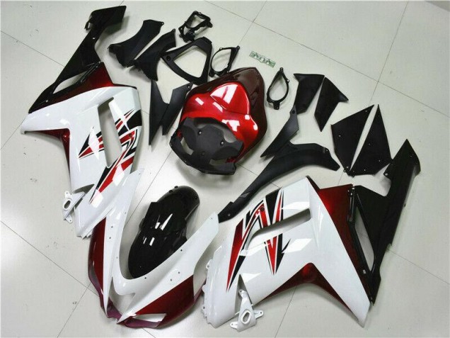 Weiß Schwarz Rot ZX6R 2007-2008 Verkleidungen Weiß Schwarz Rot ZX6R 2007-2008 Verkleidungen