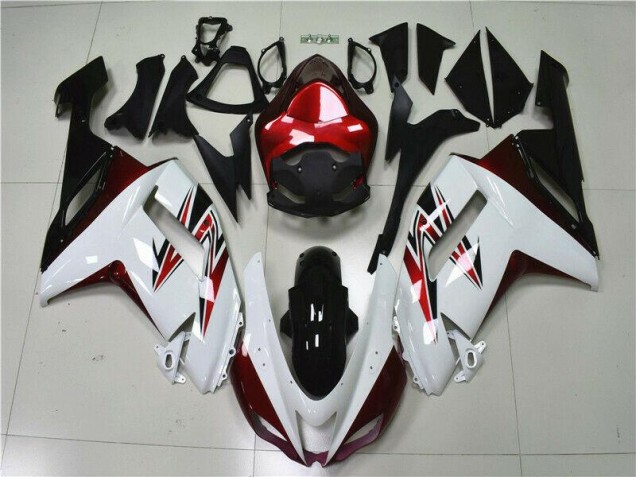 Weiß Schwarz Rot ZX6R 2007-2008 Verkleidungen Weiß Schwarz Rot ZX6R 2007-2008 Verkleidungen
